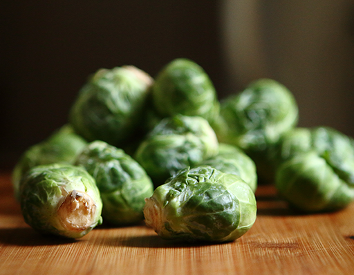Brussels sprouts on a table