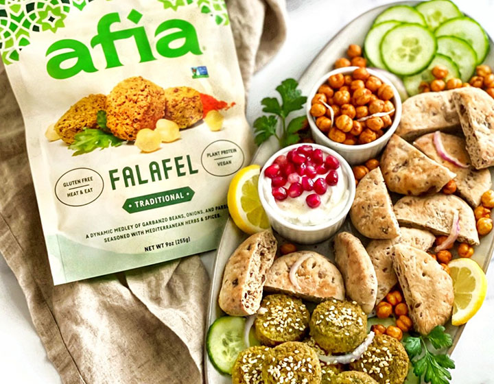 afia brand falafel and packaging