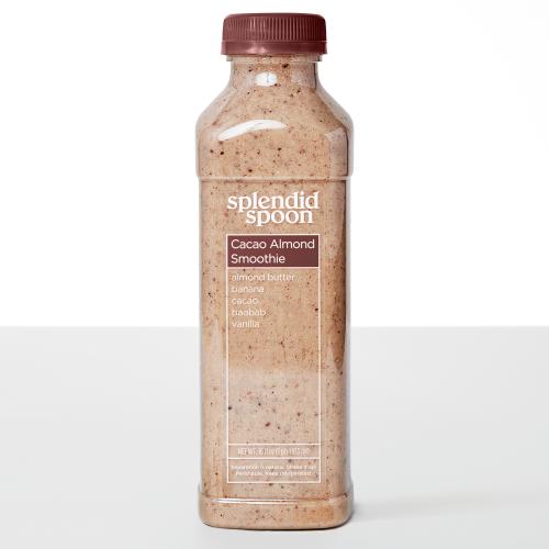 Cacao Almond Smoothie on a white background