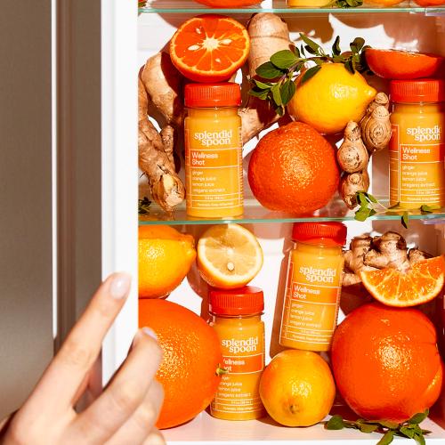 Wellness Shots and ingredients in a medicine cabinet