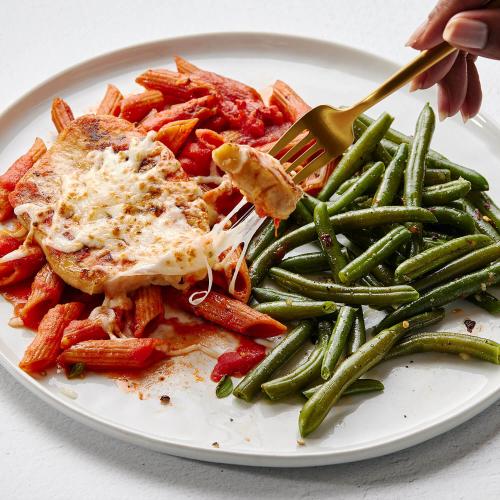 Vegan Chick’n Parm Dish on a plate